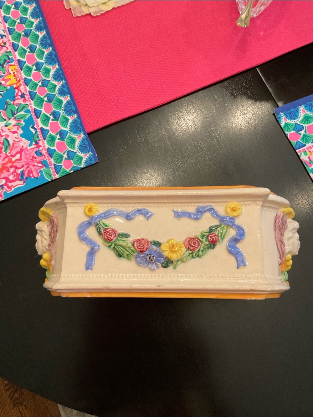 Italian Majolica Della Robia Planter